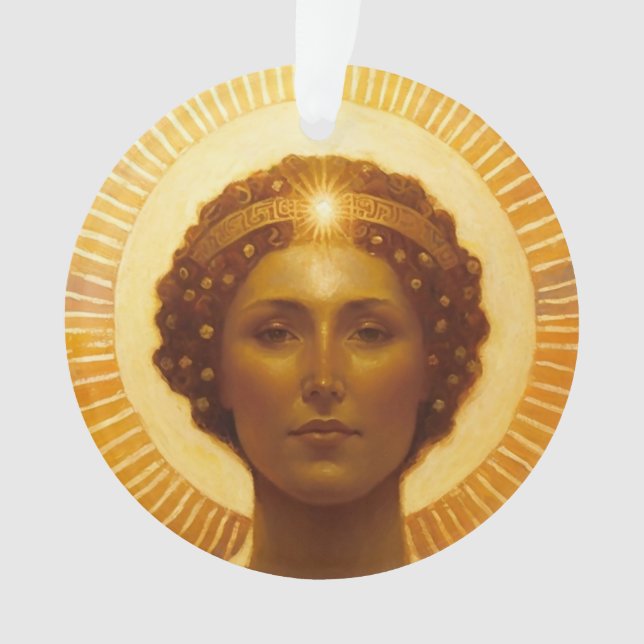 Adorno Ángel de Oro brillando al mediodía (Anverso)