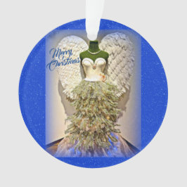 Adorno Angel Mannequin Vestido Forma Árbol De Navidad