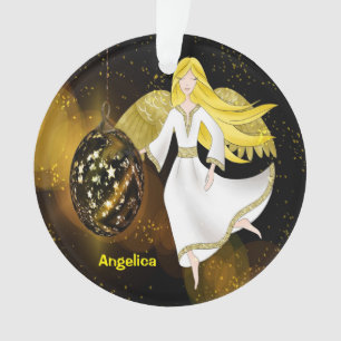 Adorno Ángel navidad con bombilla