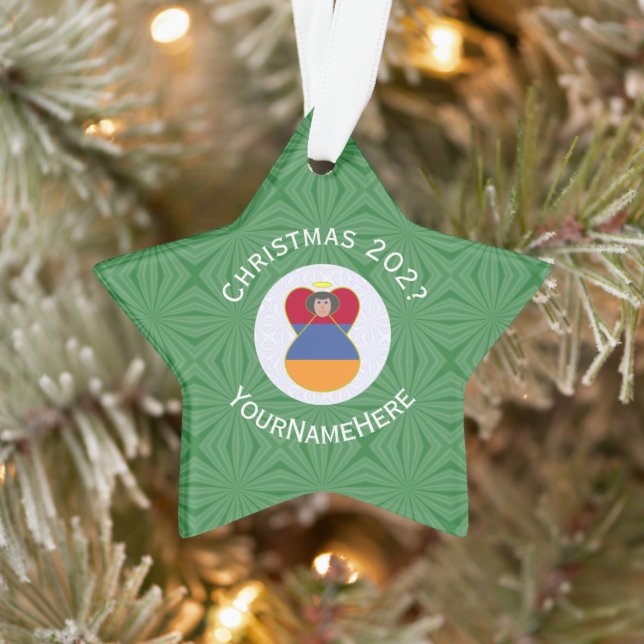 Adorno Ángel, Navidades de la bandera armenia, personaliz (Árbol)