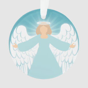Adorno Ángel Verde Azul
