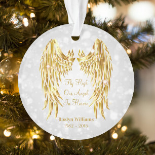 Adorno Angel Wings Pérdida Memorial De Un Navidad Querido