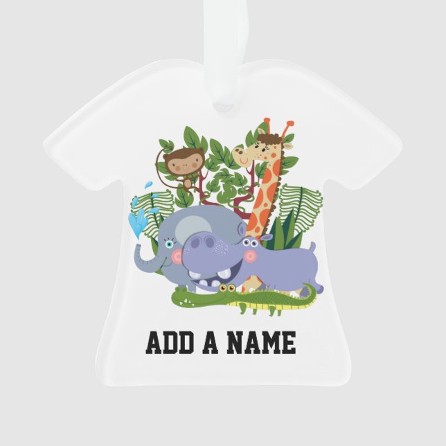 Adorno Animales lindos del safari (Anverso)