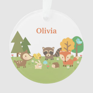 Adorno Animales personalizados de bosque de madera para n