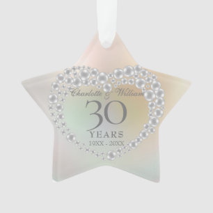 Adorno Aniversario de bodas de perla 30º