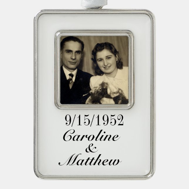 Adorno Aniversario del regalo de ornamento (Anverso)