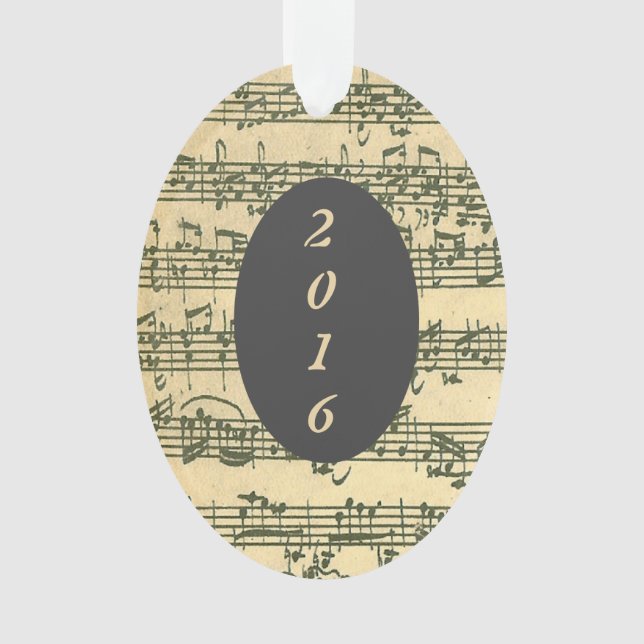 Adorno Año antiguo del personalizado del manuscrito de (Anverso)