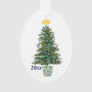 Adorno Año del personalizable del árbol de navidad de l