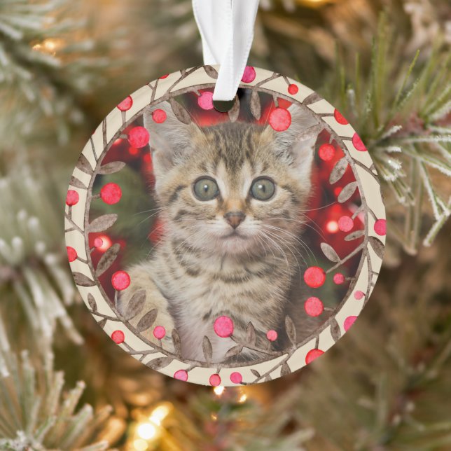 Adorno Año fotográfico mascota conmemorativo Keepsake w R (Árbol)