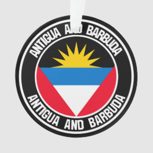 Adorno Antigua y Barbuda Round Emblem