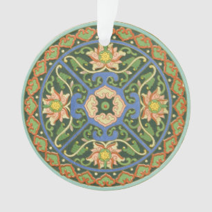 Adorno Antiguo patrón chino de cloisonné: jade verde