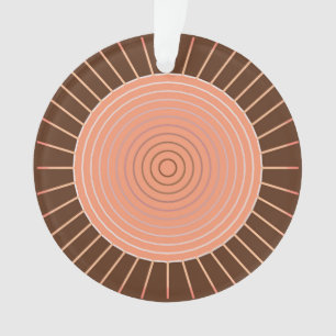Adorno Aparición geométrica moderna - Peach y Brown