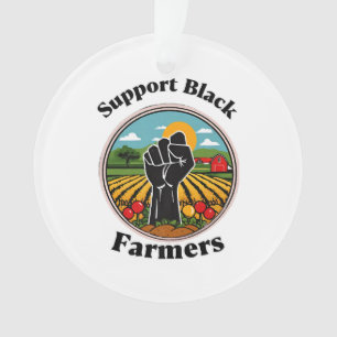 Adorno Apoyar a los agricultores negros