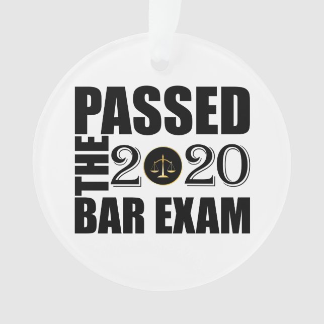 Adorno Aprobado el examen de bar 2020 (Anverso)