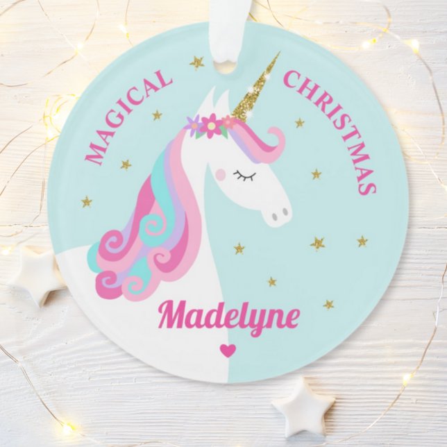 Adorno Aqua, Navidades mágicos de Unicornio arcoiris (Subido por el creador)