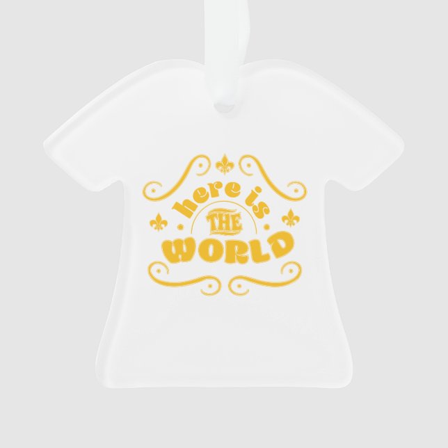 Adorno Aquí está el mundo (Anverso)