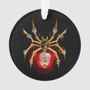Adorno Araña steampunk sobre negro