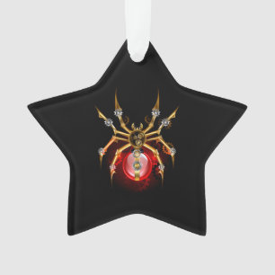 Adorno Araña steampunk sobre negro