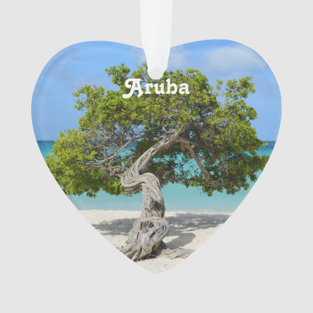 Adorno Árbol a solas de Divi Divi en Aruba (Anverso)