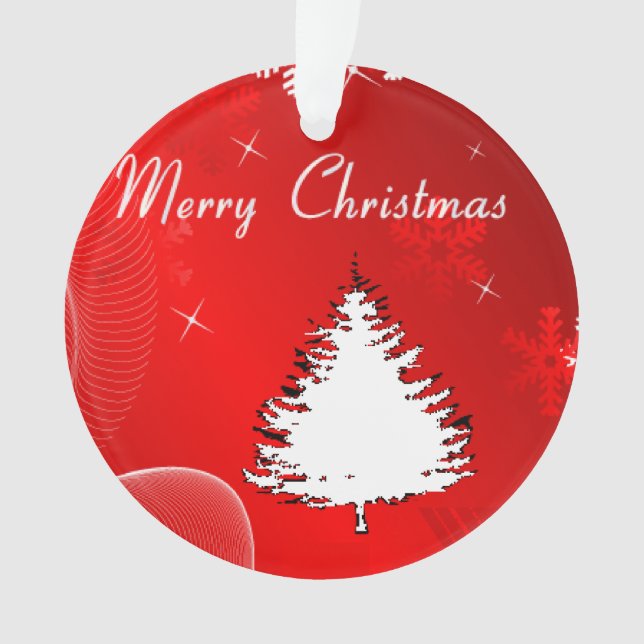 Adorno Árbol blanco de silueta de navidad (Anverso)