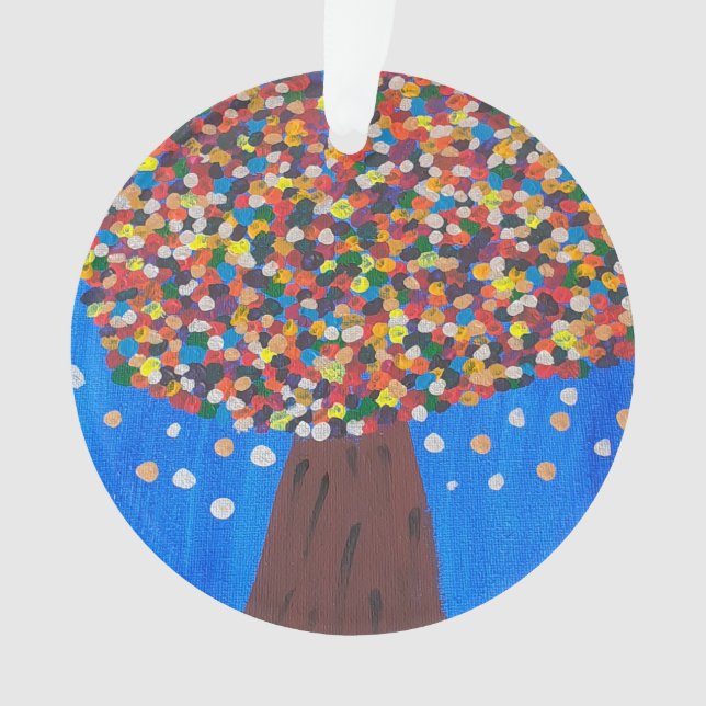Adorno Árbol colorido abstracto (Anverso)