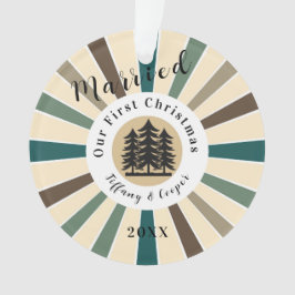 Adorno Árbol de flores retro Sun Brown | Primera Navidad