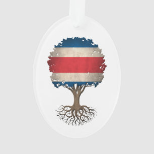 Adorno Árbol de la bandera de Rican de la costa del