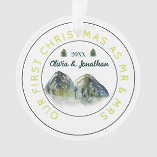 Adorno Árbol De Montaña Rústica Primera Navidad Como Sr.