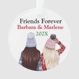 Adorno Árbol de Navidad Amigas para Siempre Personalizado