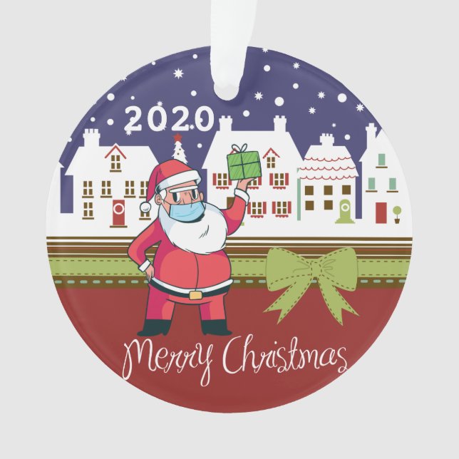 Adorno Árbol de Navidad COVID personalizado divertido (Anverso)