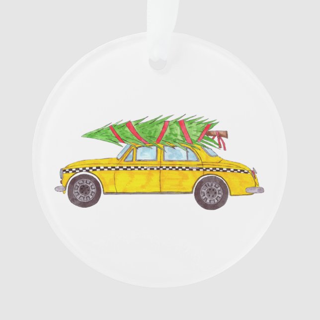 Adorno Árbol de Navidad de cangrejo amarillo de Nueva Yor (Anverso)