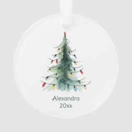 Adorno Árbol de navidad de color de agua minimalista