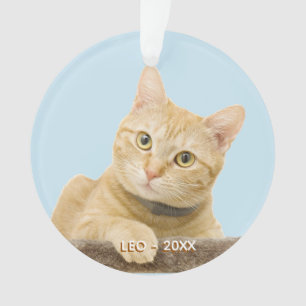 Adorno Árbol de navidad de foto de gato de Ginger persona