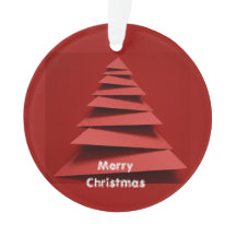 Árbol de Navidad de papel origami minimalista con