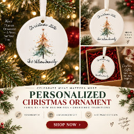 Adorno Árbol de Navidad en acuarela personalizado