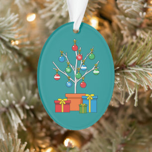 Adorno Árbol de Navidad mínimo con presentes