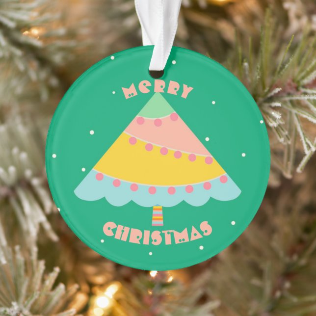 Adorno Árbol de Navidad Personalizado de Foto (Árbol)