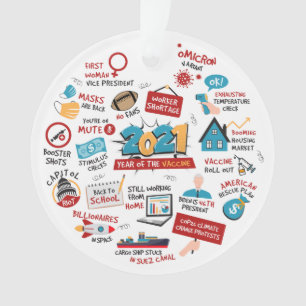 Adorno Árbol del Año de la Vacuna contra la Pandemia de N
