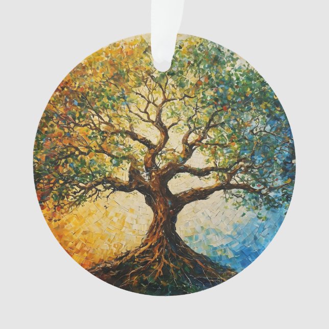 Adorno Árbol del conocimiento - Pintura de petróleo (Anverso)