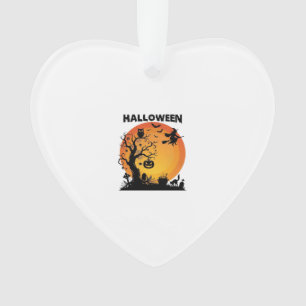 Adorno Árbol espeluznante de Halloween Bruja voladora Lun