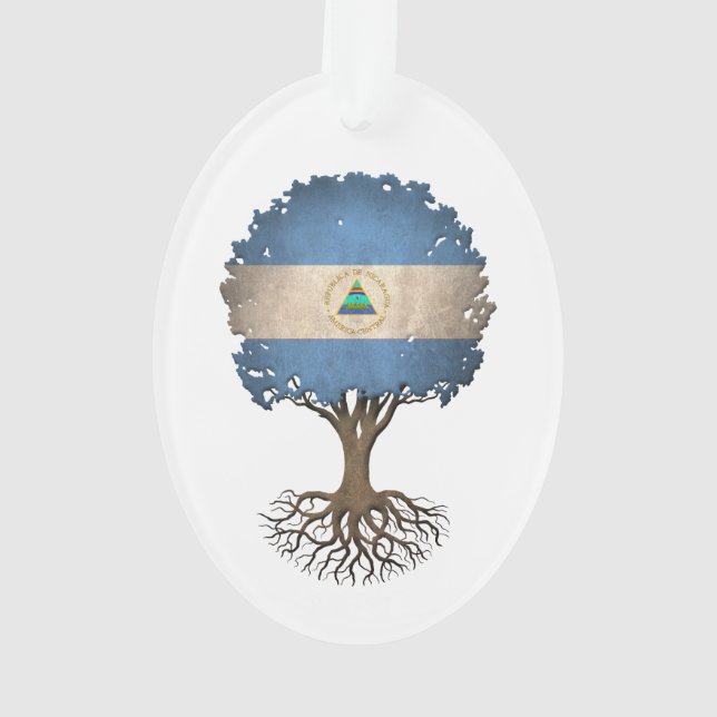 Adorno Árbol nicaragüense de la bandera del (Reverso)