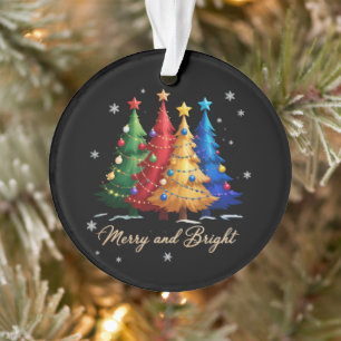 Adorno Árboles alegres y brillantes regalo de Navidad vac