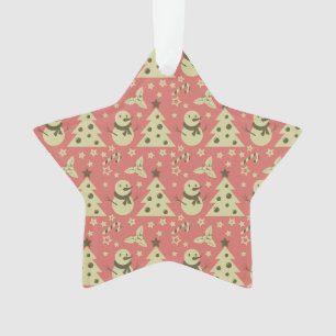 Adorno Árboles de Navidad retro estrella de berry caramel