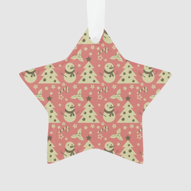 Adorno Árboles de Navidad retro estrella de berry caramel (Anverso)