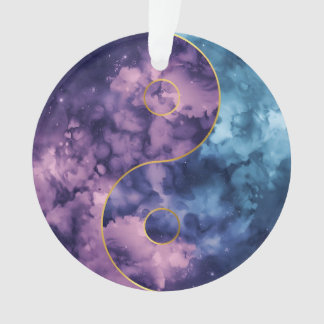 Adorno Armonía Celestial: Yin Yang de Nebulosa en Acuarel