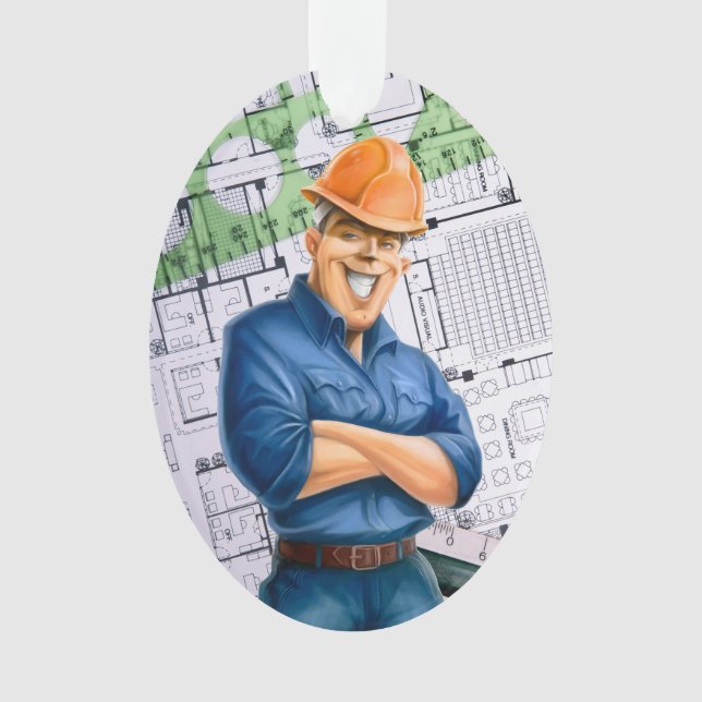 Adorno Arquitecto / Contratista / Trabajador de construcc (Anverso)