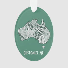 Adorno Arte australiano del mapa