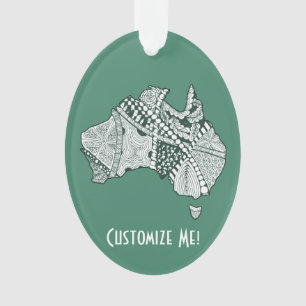 Adorno Arte australiano del mapa