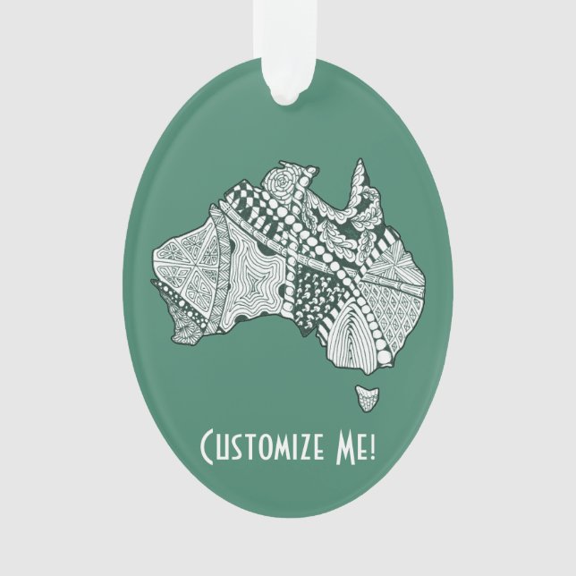 Adorno Arte australiano del mapa (Anverso)