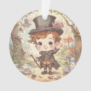 Adorno Arte caprichoso del sombrerero loco adorable bosqu